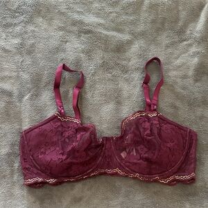 Victoria's Secret Wine Lace Bra